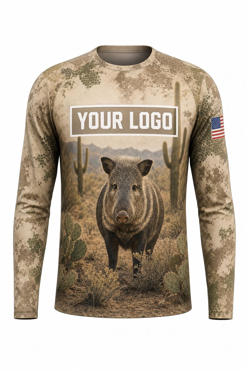 Javelina Hunting Guide Crew Uniform - custom company logo all-over-print uniform