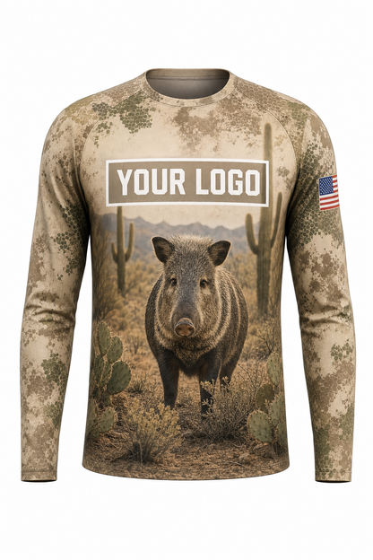 Javelina Hunting Guide Crew Uniform - custom company logo all-over-print uniform