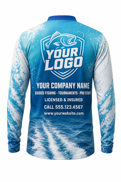 Largemouth Bass Fishing Charter Crew Uniform - custom company logo all-over-print uniform