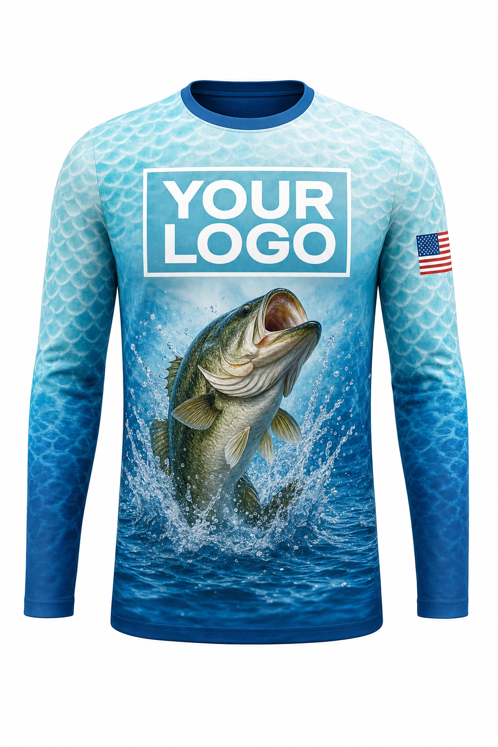 Largemouth Bass Fishing Charter Crew Uniform - custom company logo all-over-print uniform