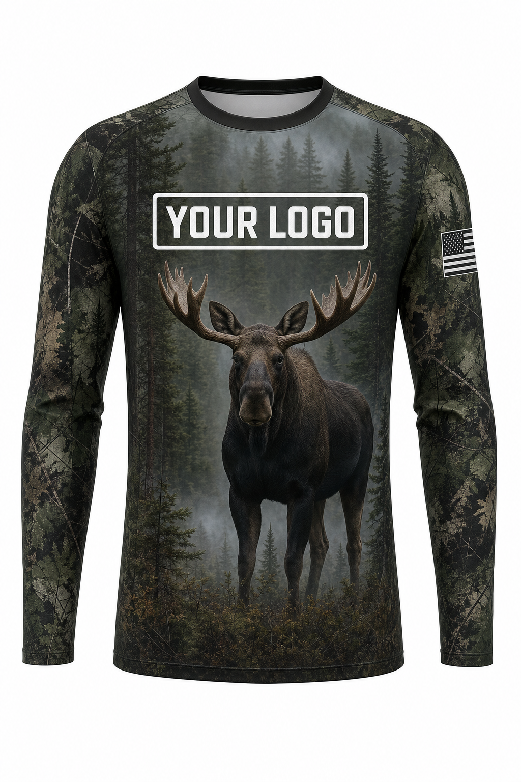 Moose Hunting Guide Crew Uniform - custom company logo all-over-print uniform