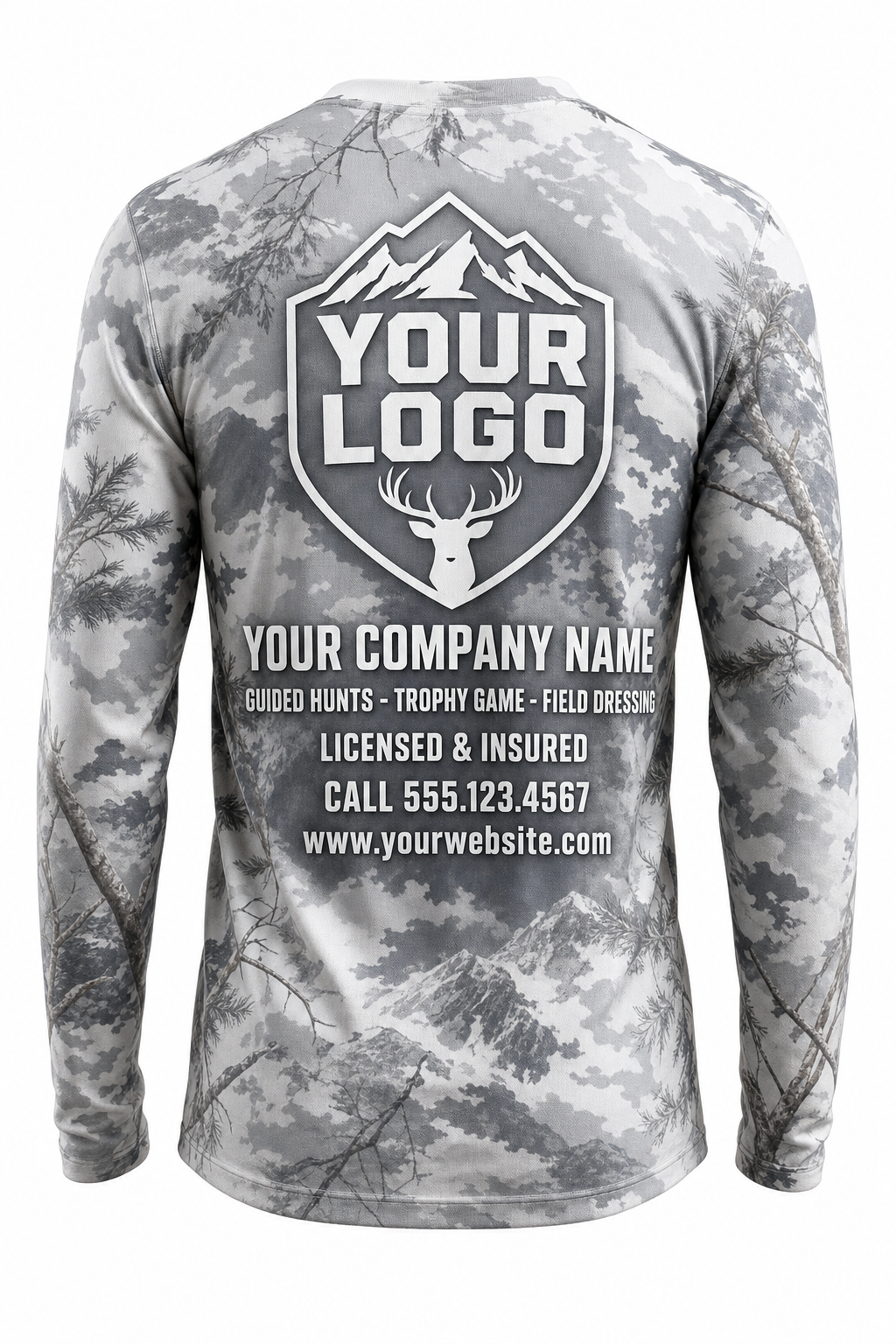 Mountain Goat Hunting Guide Crew Uniform - custom company logo all-over-print uniform