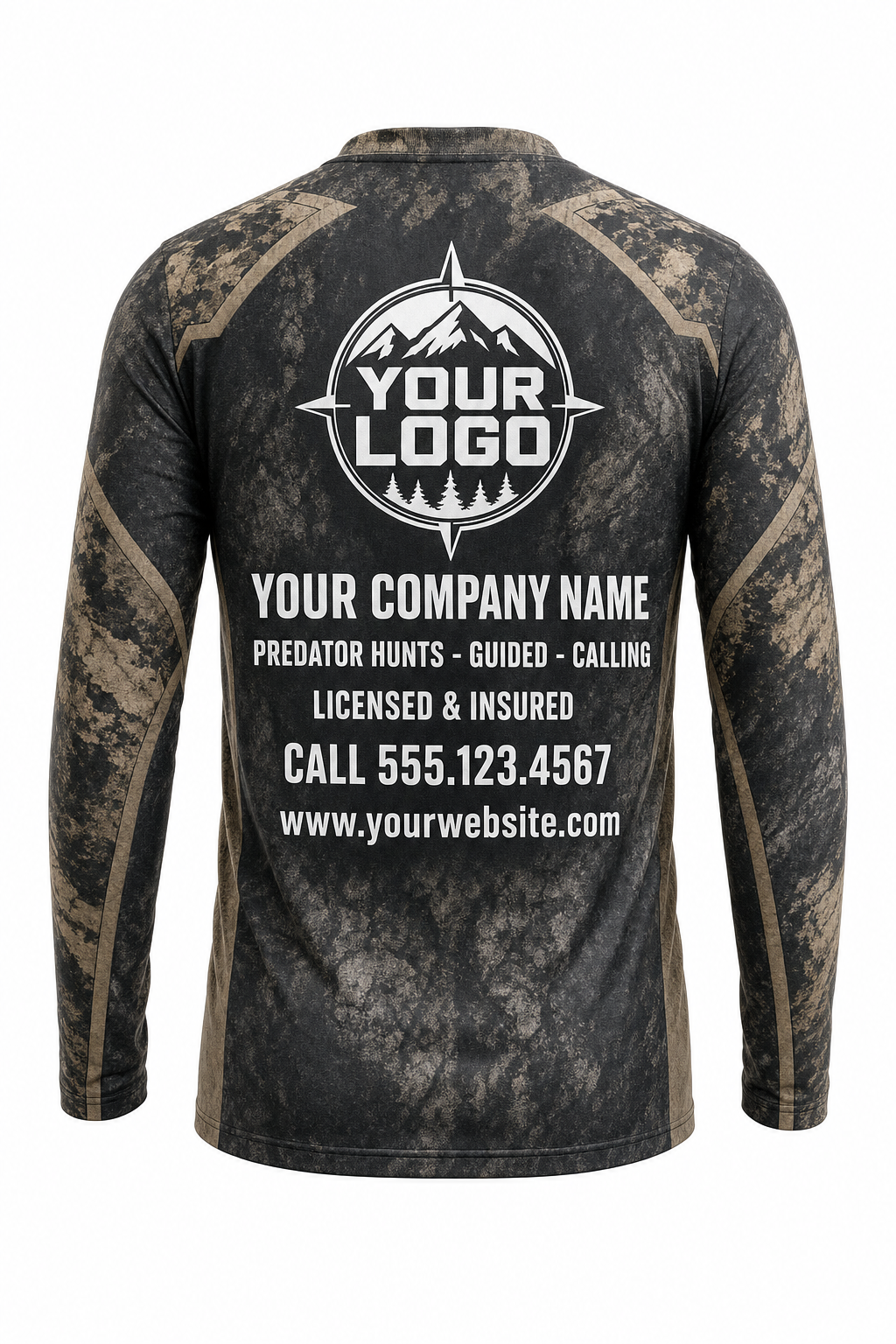 Mountain Lion Hunting Guide Crew Uniform - custom company logo all-over-print uniform