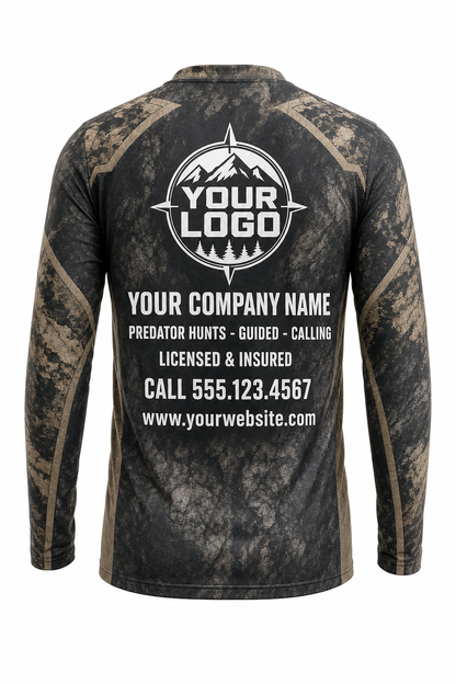 Mountain Lion Hunting Guide Crew Uniform - custom company logo all-over-print uniform