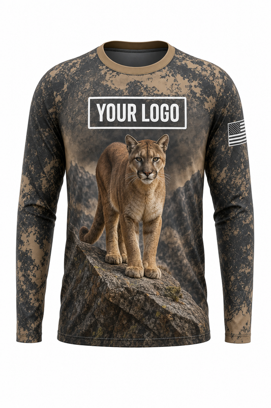 Mountain Lion Hunting Guide Crew Uniform - custom company logo all-over-print uniform