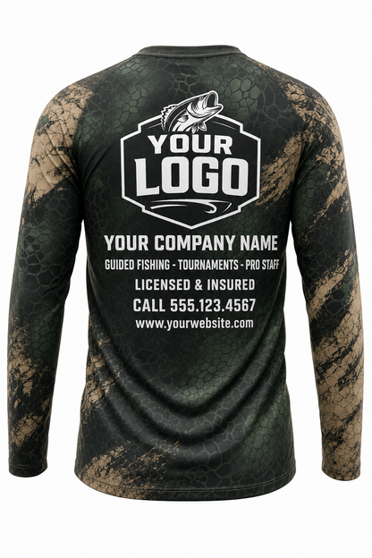 Muskie Fishing Charter Crew Uniform - custom company logo all-over-print uniform