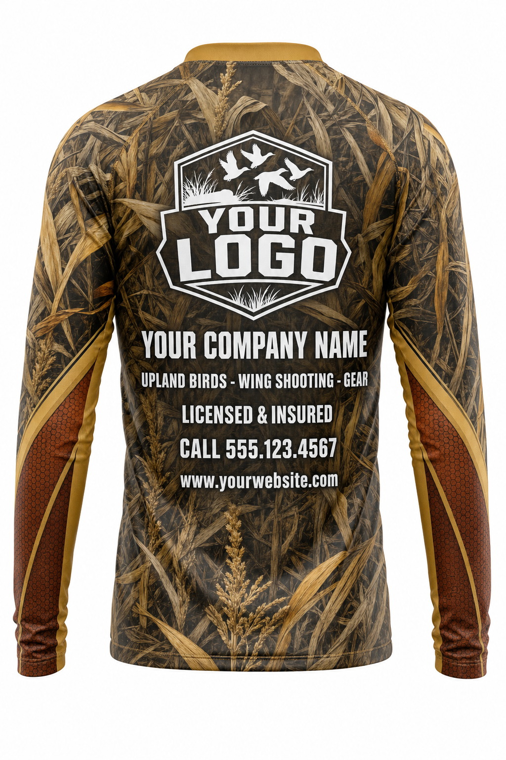 Pheasant Hunting Guide Crew Uniform - custom company logo all-over-print uniform