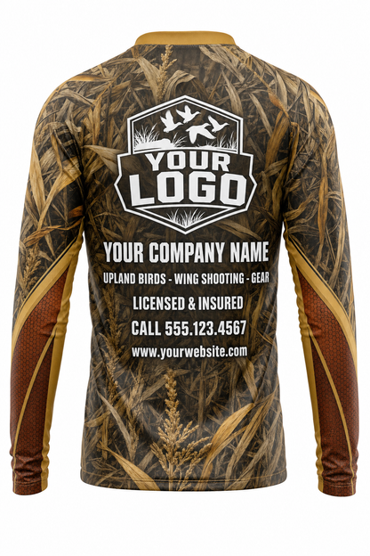 Pheasant Hunting Guide Crew Uniform - custom company logo all-over-print uniform