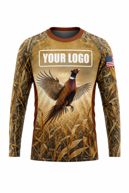 Pheasant Hunting Guide Crew Uniform - custom company logo all-over-print uniform