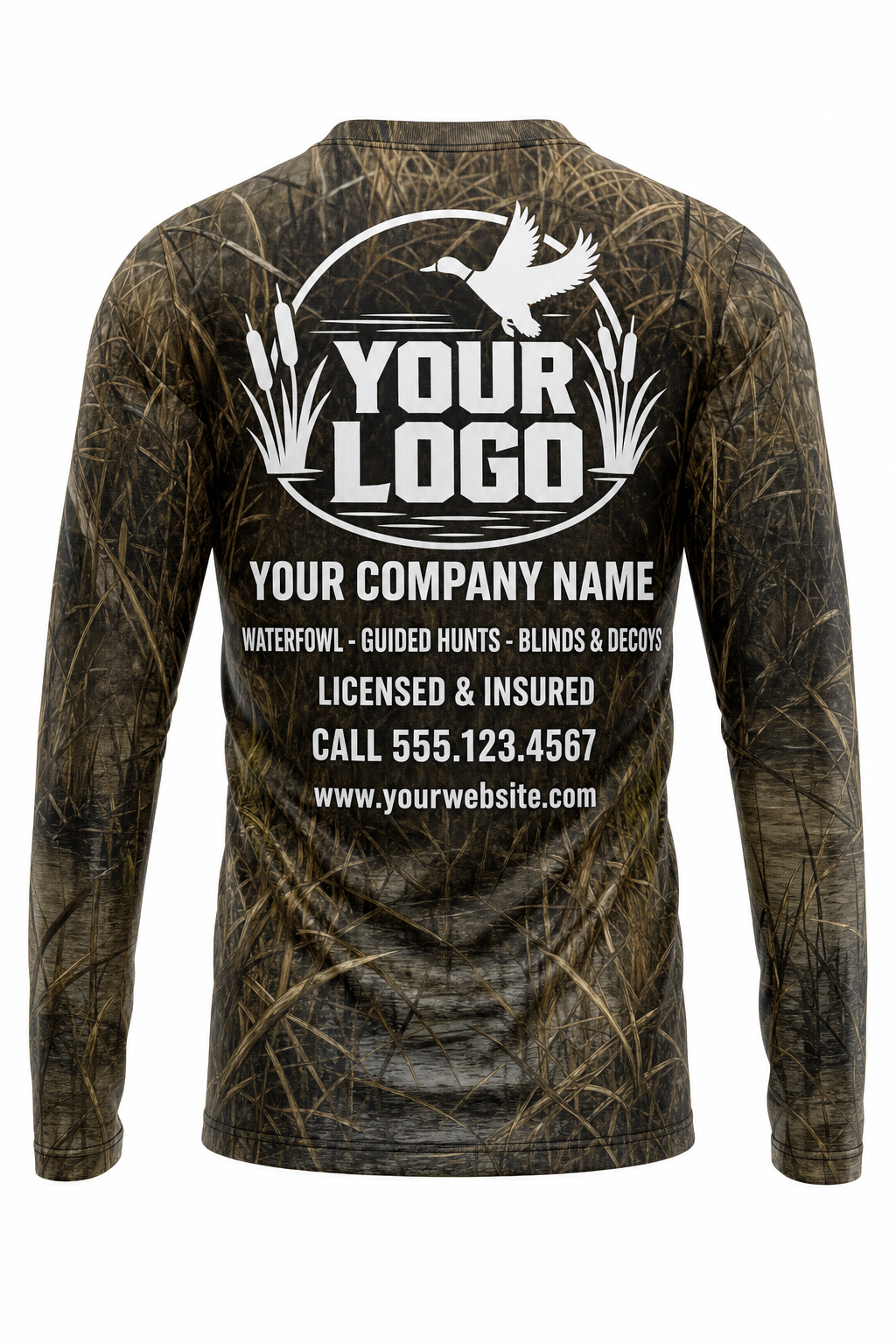 Pintail Duck Hunting Guide Crew Uniform - custom company logo all-over-print uniform