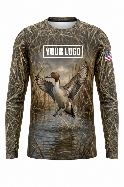 Pintail Duck Hunting Guide Crew Uniform - custom company logo all-over-print uniform