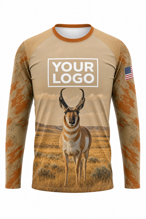Pronghorn Hunting Guide Crew Uniform - custom company logo all-over-print uniform