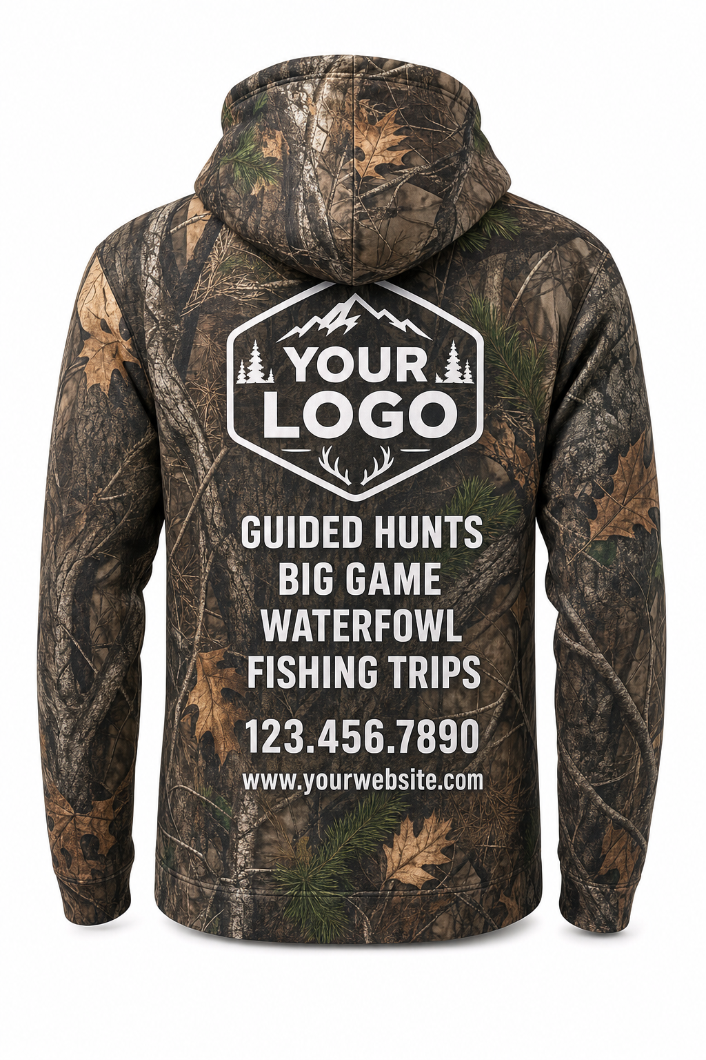 Realtree Camo Texture — Hunting-Guide Crew Uniform (Custom AOP)