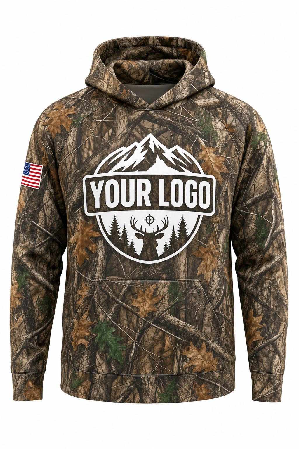 Realtree Camo Texture — Hunting-Guide Crew Uniform (Custom AOP)