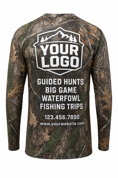 Realtree Camo Texture — Hunting-Guide Crew Uniform (Custom AOP)