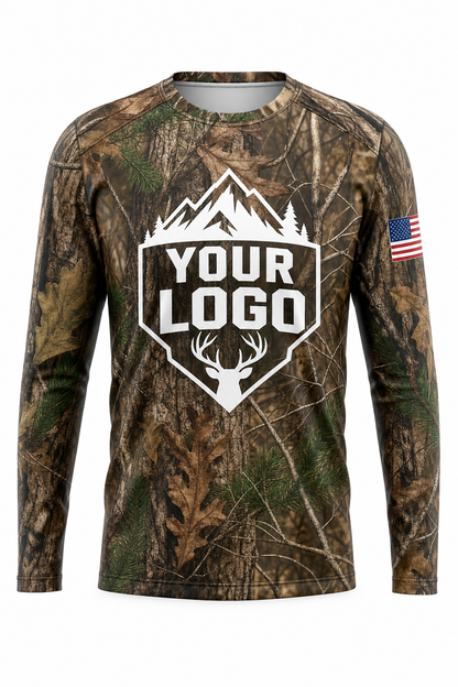 Realtree Camo Texture — Hunting-Guide Crew Uniform (Custom AOP)