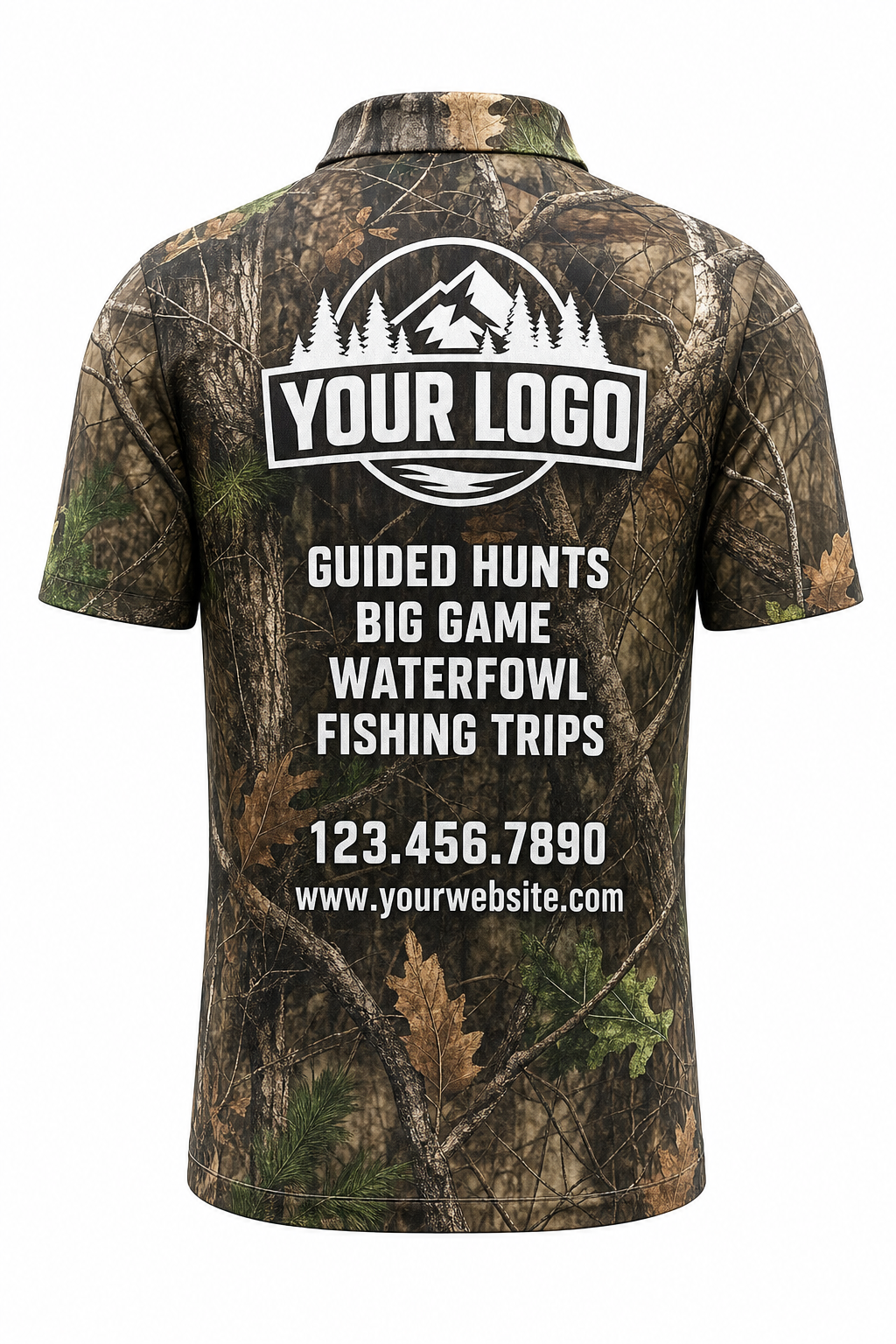 Realtree Camo Texture — Hunting-Guide Crew Uniform (Custom AOP)