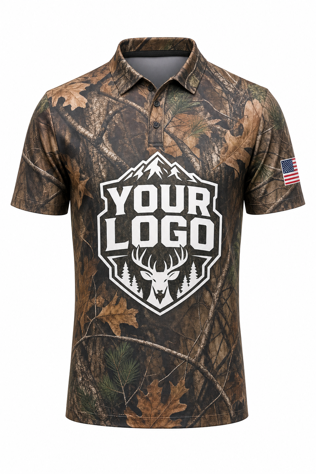 Realtree Camo Texture — Hunting-Guide Crew Uniform (Custom AOP)