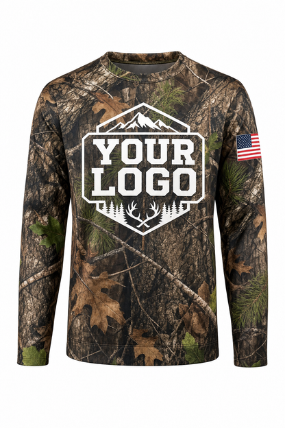 Realtree Camo Texture — Hunting-Guide Crew Uniform (Custom AOP)