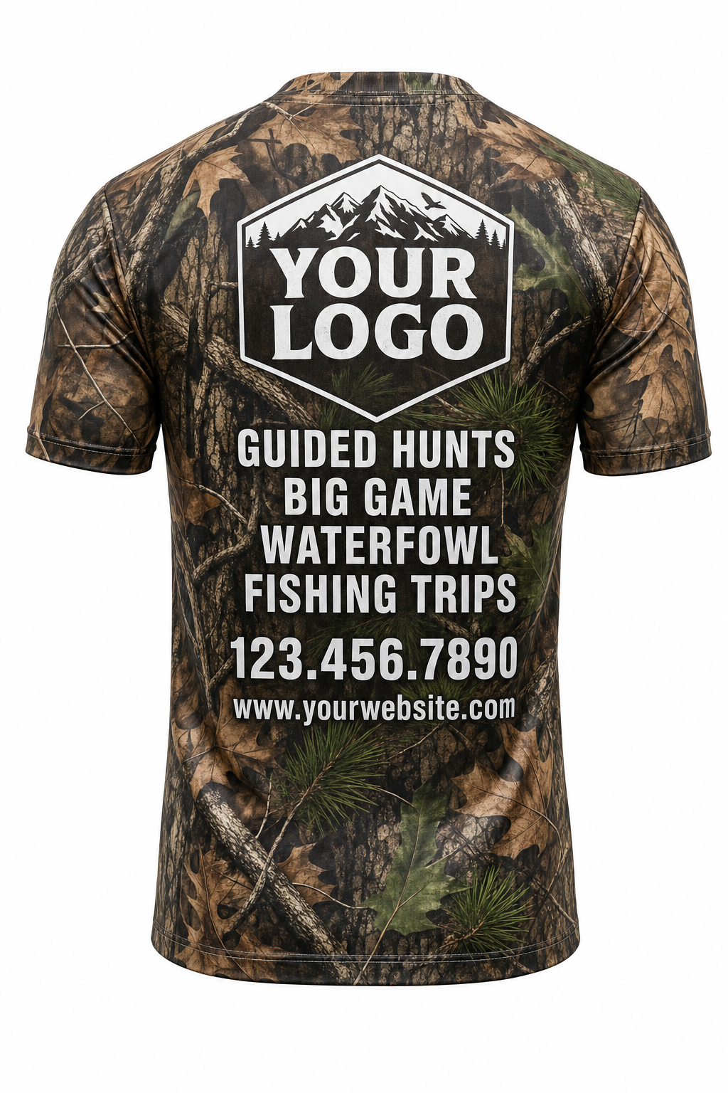 Realtree Camo Texture — Hunting-Guide Crew Uniform (Custom AOP)