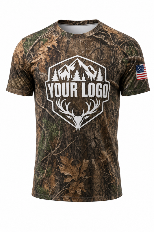Realtree Camo Texture — Hunting-Guide Crew Uniform (Custom AOP)