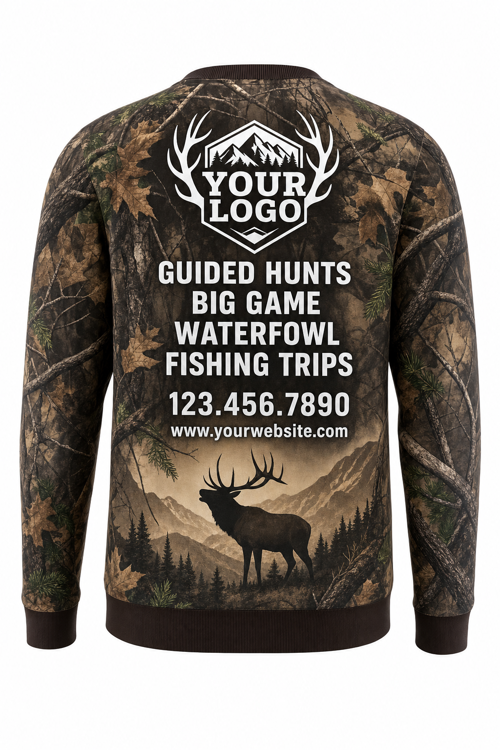 Realtree Elk — Hunting-Guide Crew Uniform (Custom AOP)