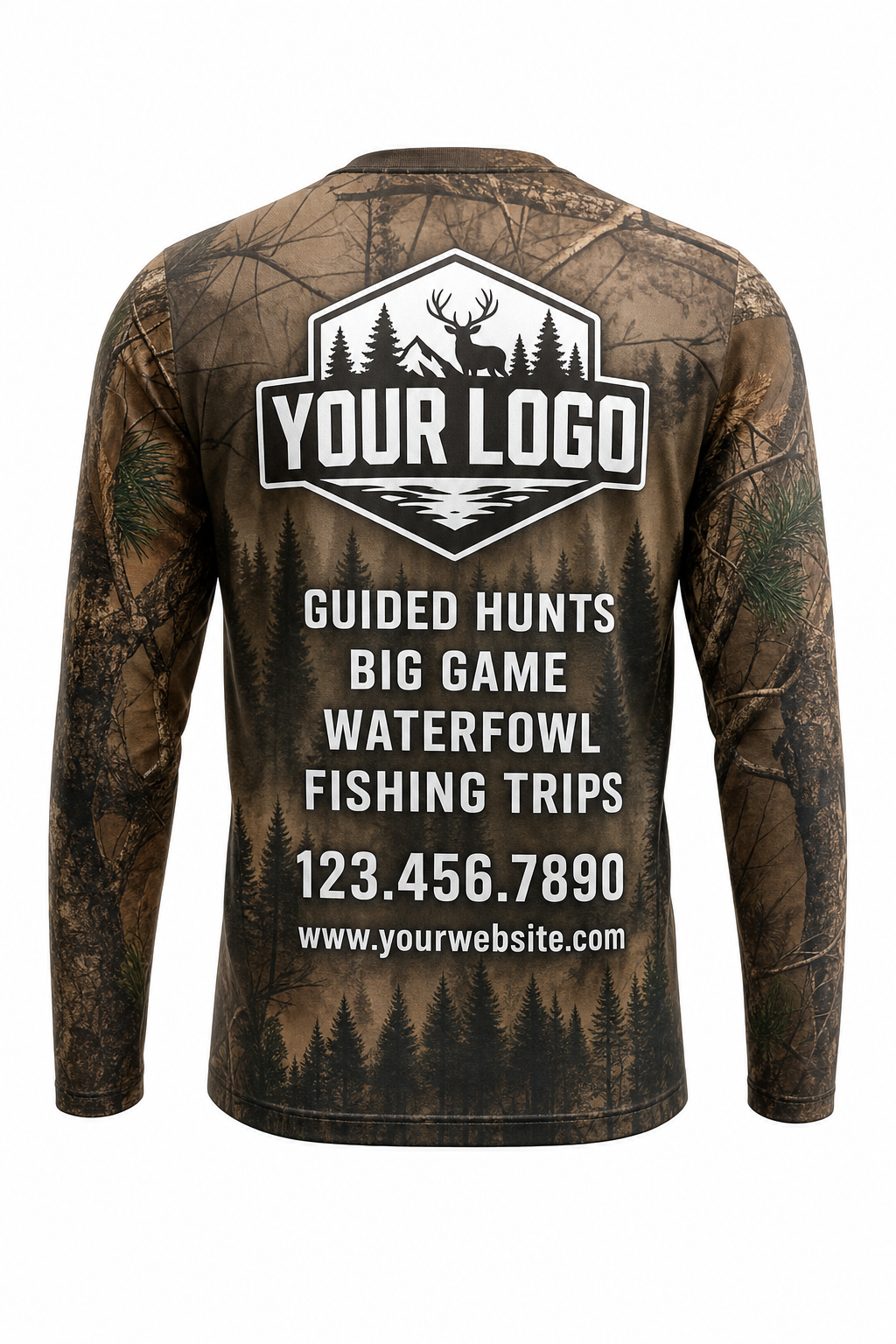 Realtree Pine Forest — Hunting-Guide Crew Uniform (Custom AOP)
