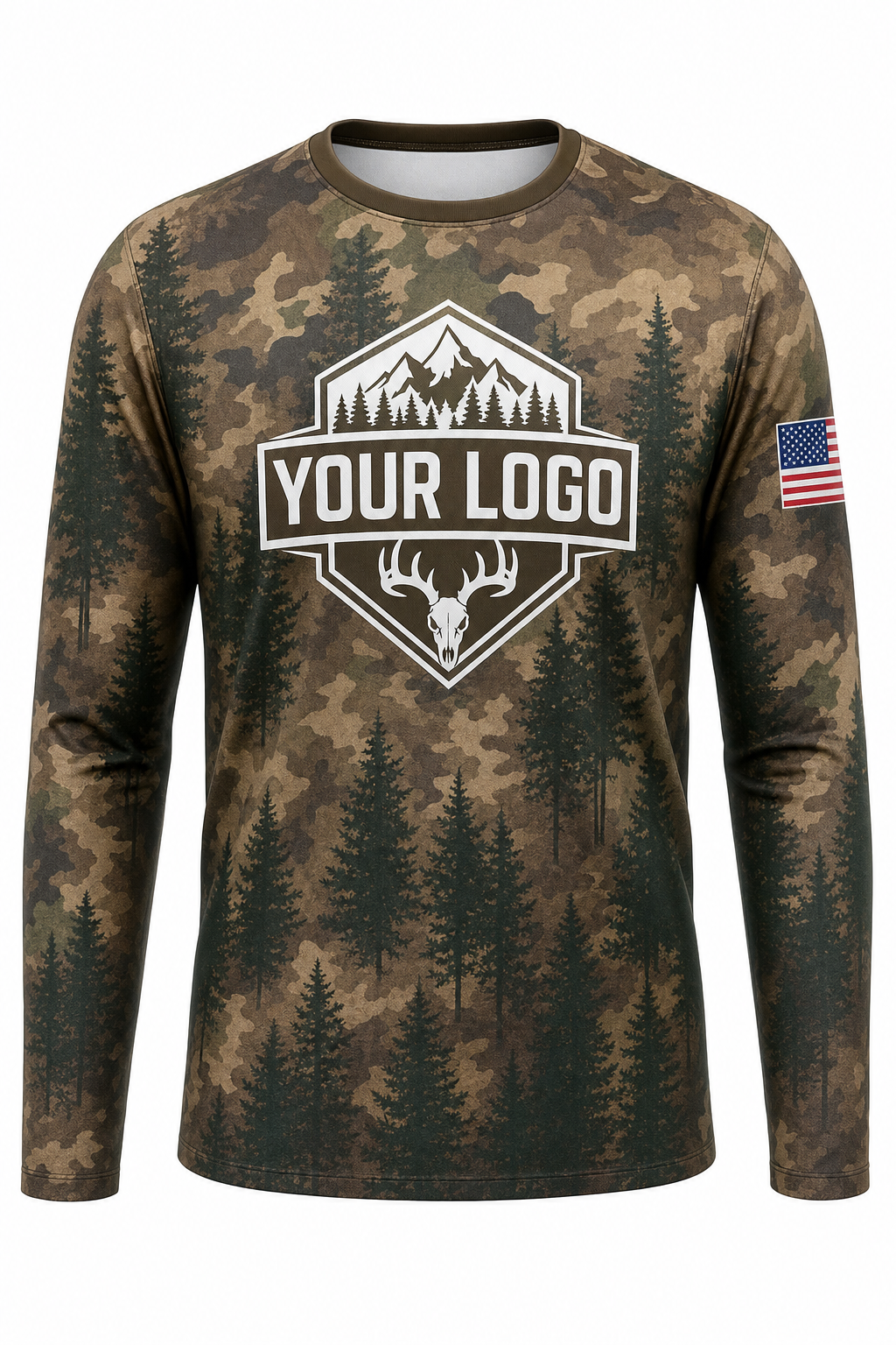 Realtree Pine Forest — Hunting-Guide Crew Uniform (Custom AOP)