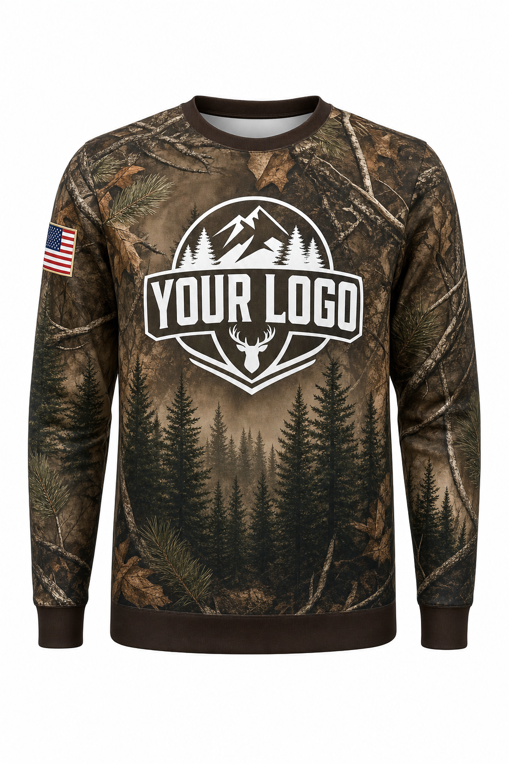 Realtree Pine Forest — Hunting-Guide Crew Uniform (Custom AOP)