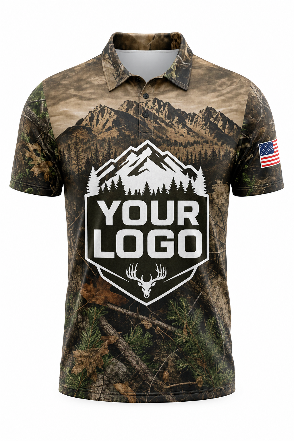 Realtree Mountain Ridge — Hunting-Guide Crew Uniform (Custom AOP)