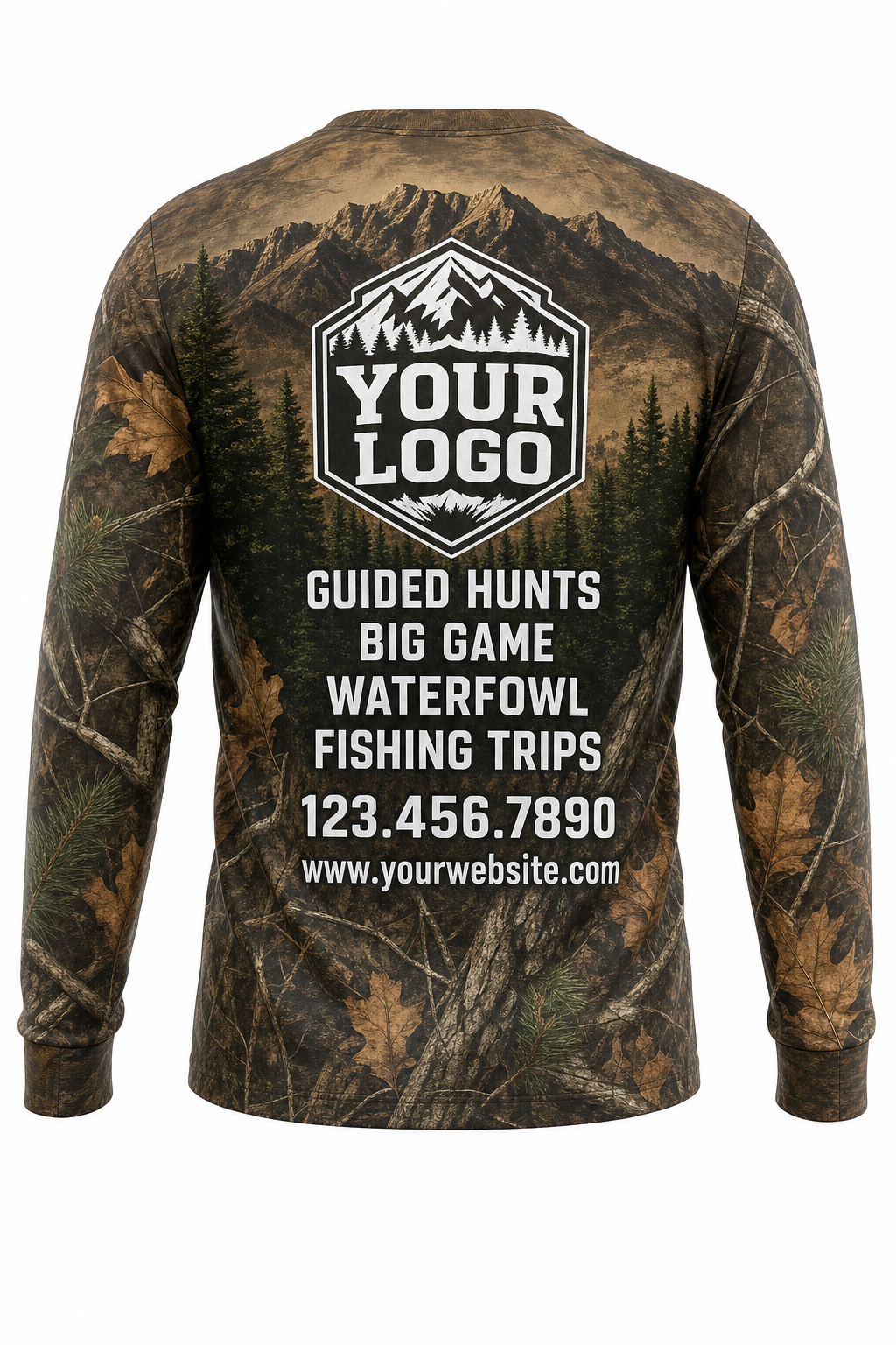 Realtree Mountain Ridge — Hunting-Guide Crew Uniform (Custom AOP)