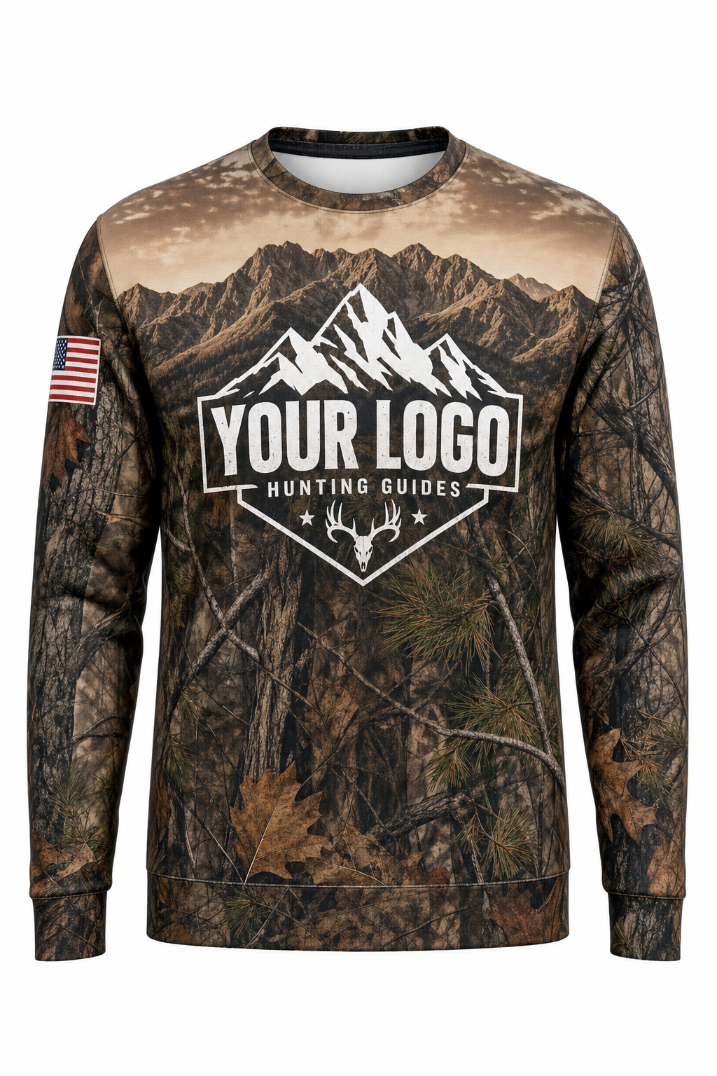 Realtree Mountain Ridge — Hunting-Guide Crew Uniform (Custom AOP)
