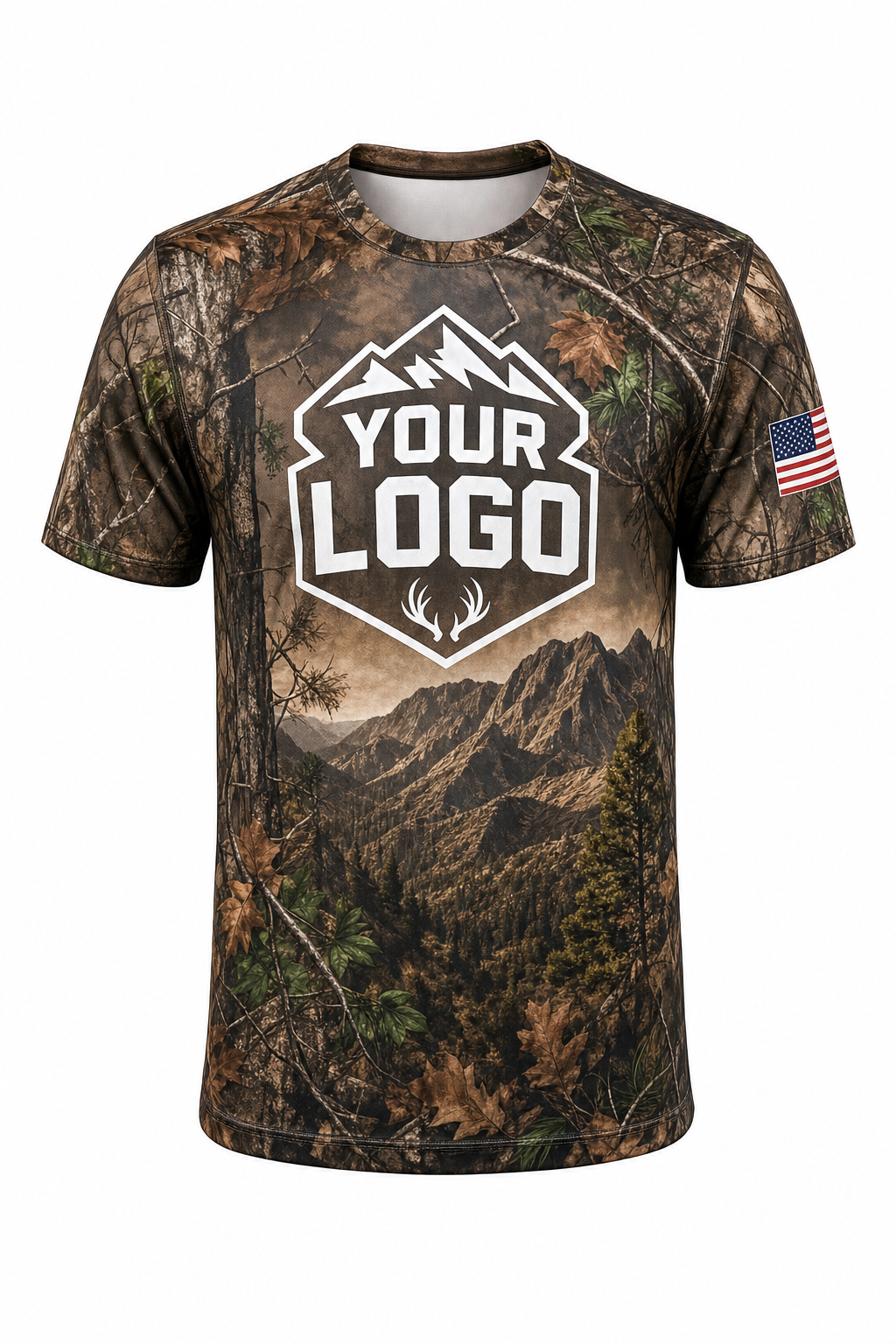 Realtree Mountain Ridge — Hunting-Guide Crew Uniform (Custom AOP)