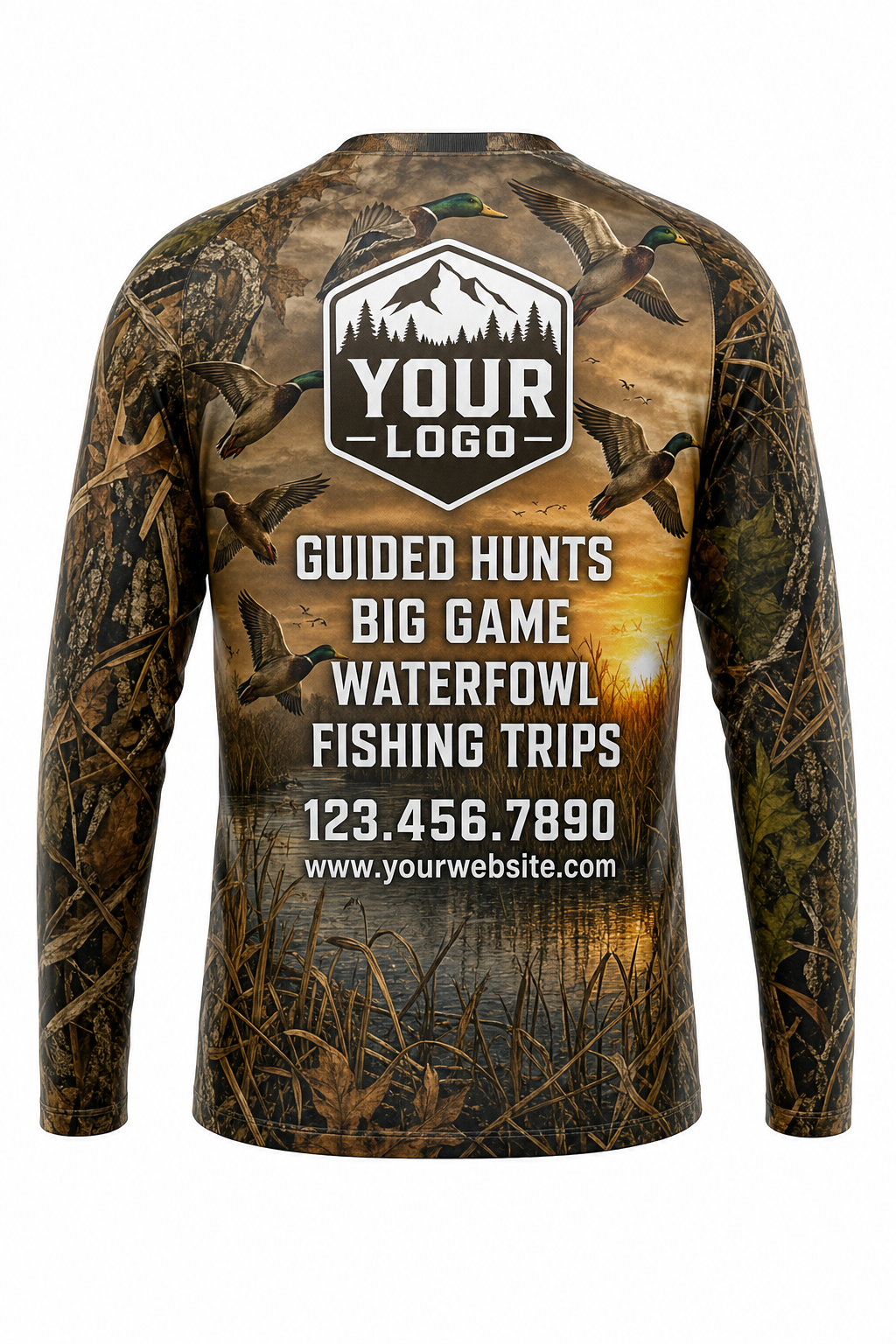 Realtree Waterfowl — Hunting-Guide Crew Uniform (Custom AOP)