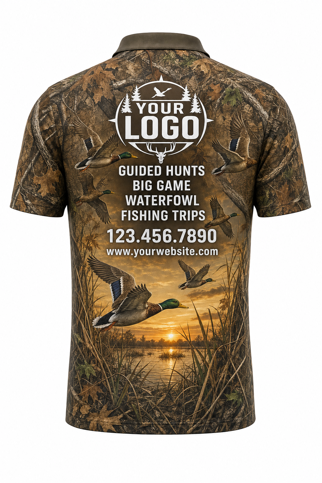 Realtree Waterfowl — Hunting-Guide Crew Uniform (Custom AOP)