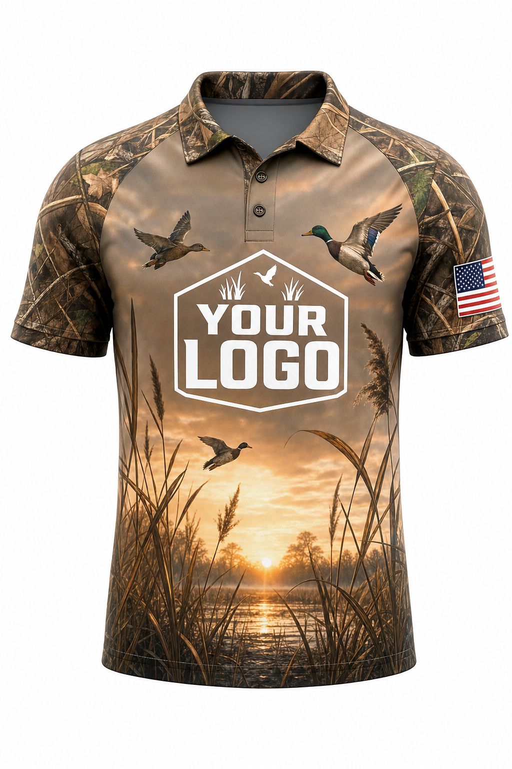 Realtree Waterfowl — Hunting-Guide Crew Uniform (Custom AOP)