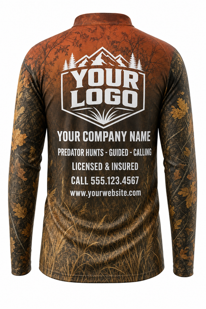Red Fox Hunting Guide Crew Uniform - custom company logo all-over-print uniform