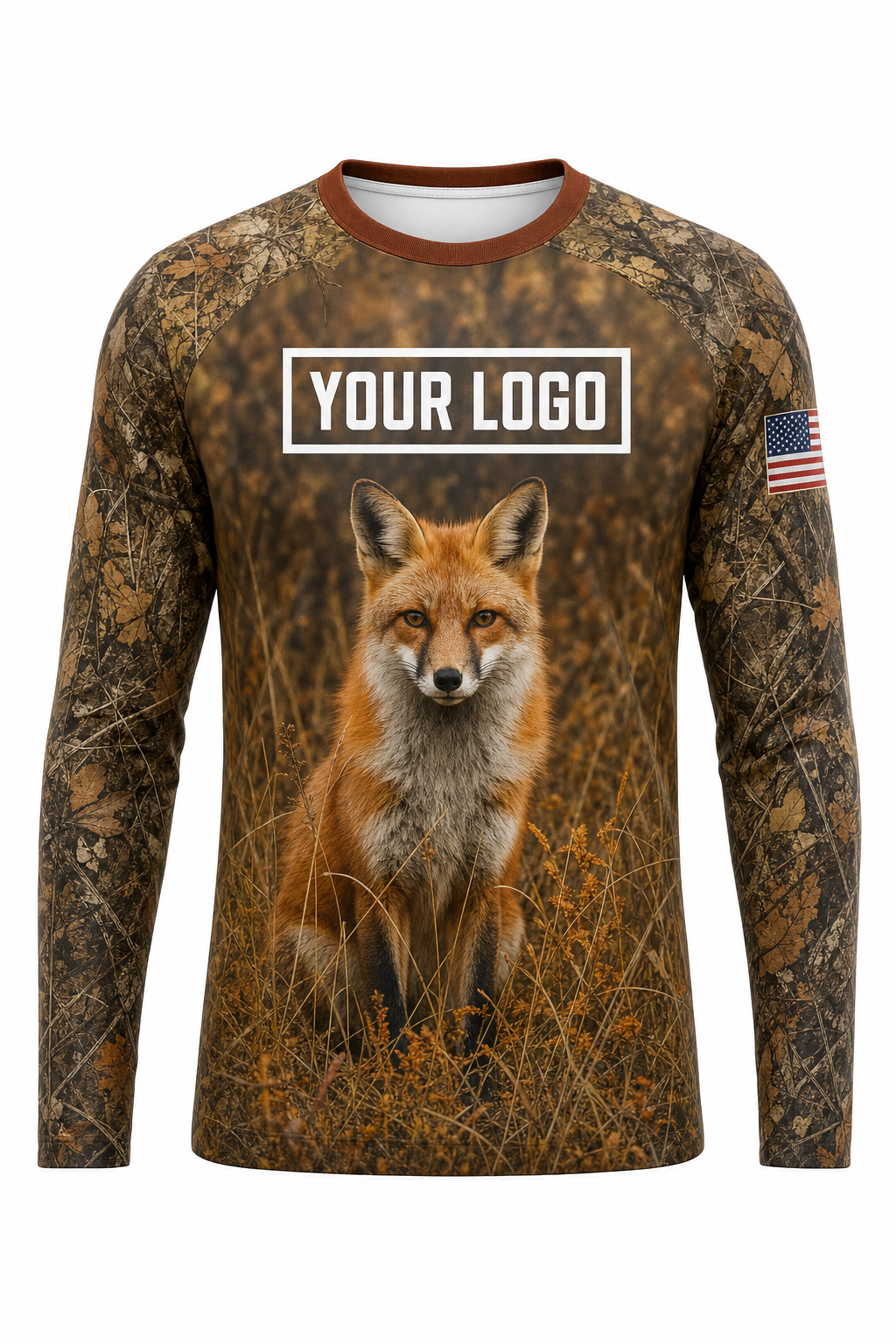 Red Fox Hunting Guide Crew Uniform - custom company logo all-over-print uniform