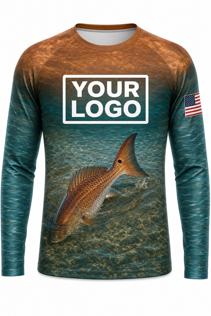 Redfish Fishing Charter Crew Uniform - custom company logo all-over-print uniform