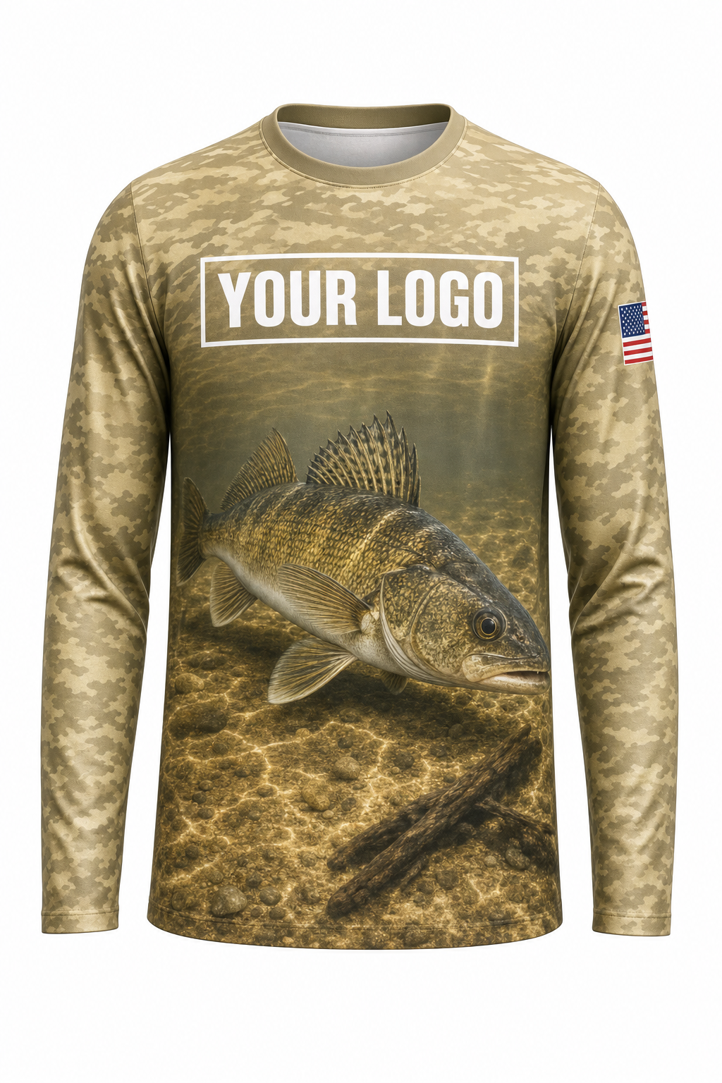 Sauger Fishing Charter Crew Uniform - custom company logo all-over-print uniform