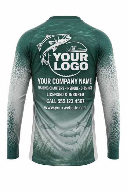 Snook Fishing Charter Crew Uniform - custom company logo all-over-print uniform