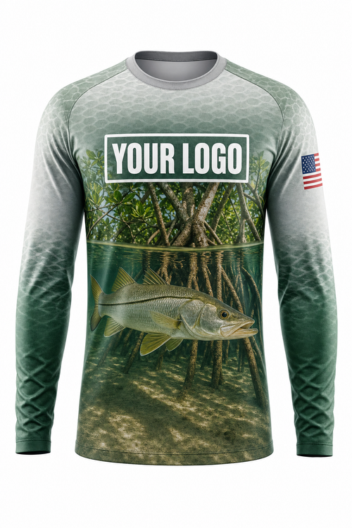 Snook Fishing Charter Crew Uniform - custom company logo all-over-print uniform