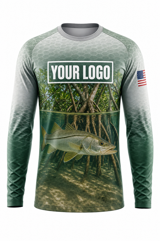 Snook Fishing Charter Crew Uniform - custom company logo all-over-print uniform