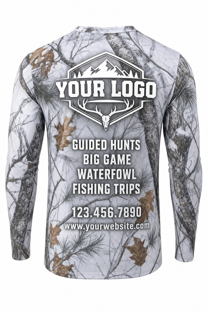 Snow Camo Texture — Hunting-Guide Crew Uniform (Custom AOP)