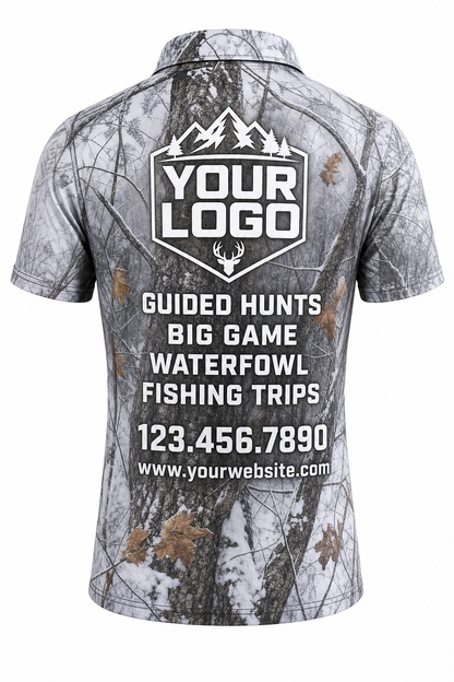Snow Camo Texture — Hunting-Guide Crew Uniform (Custom AOP)