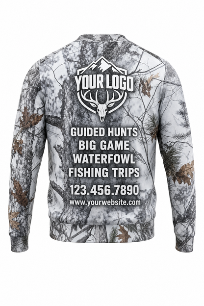 Snow Camo Texture — Hunting-Guide Crew Uniform (Custom AOP)