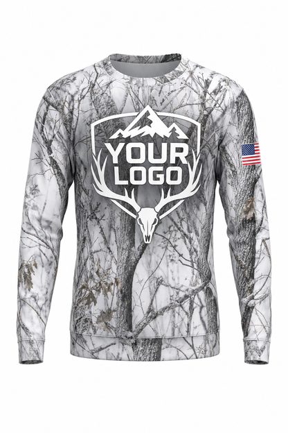 Snow Camo Texture — Hunting-Guide Crew Uniform (Custom AOP)