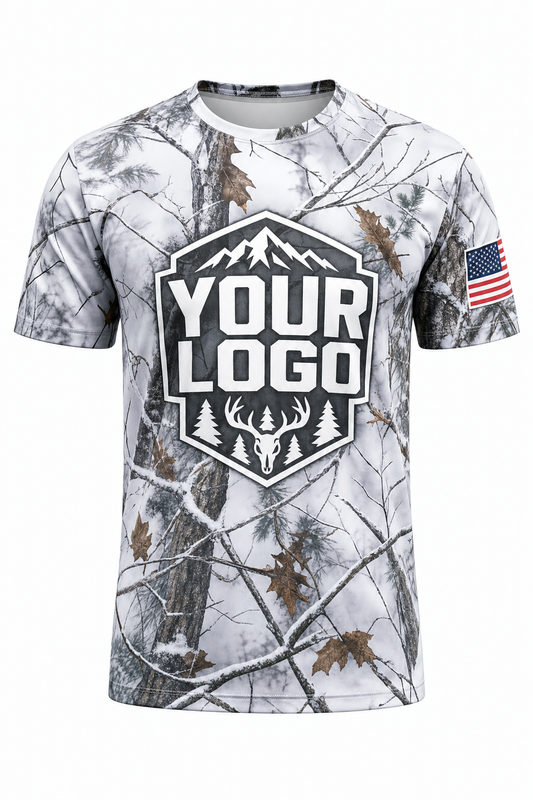 Snow Camo Texture — Hunting-Guide Crew Uniform (Custom AOP)