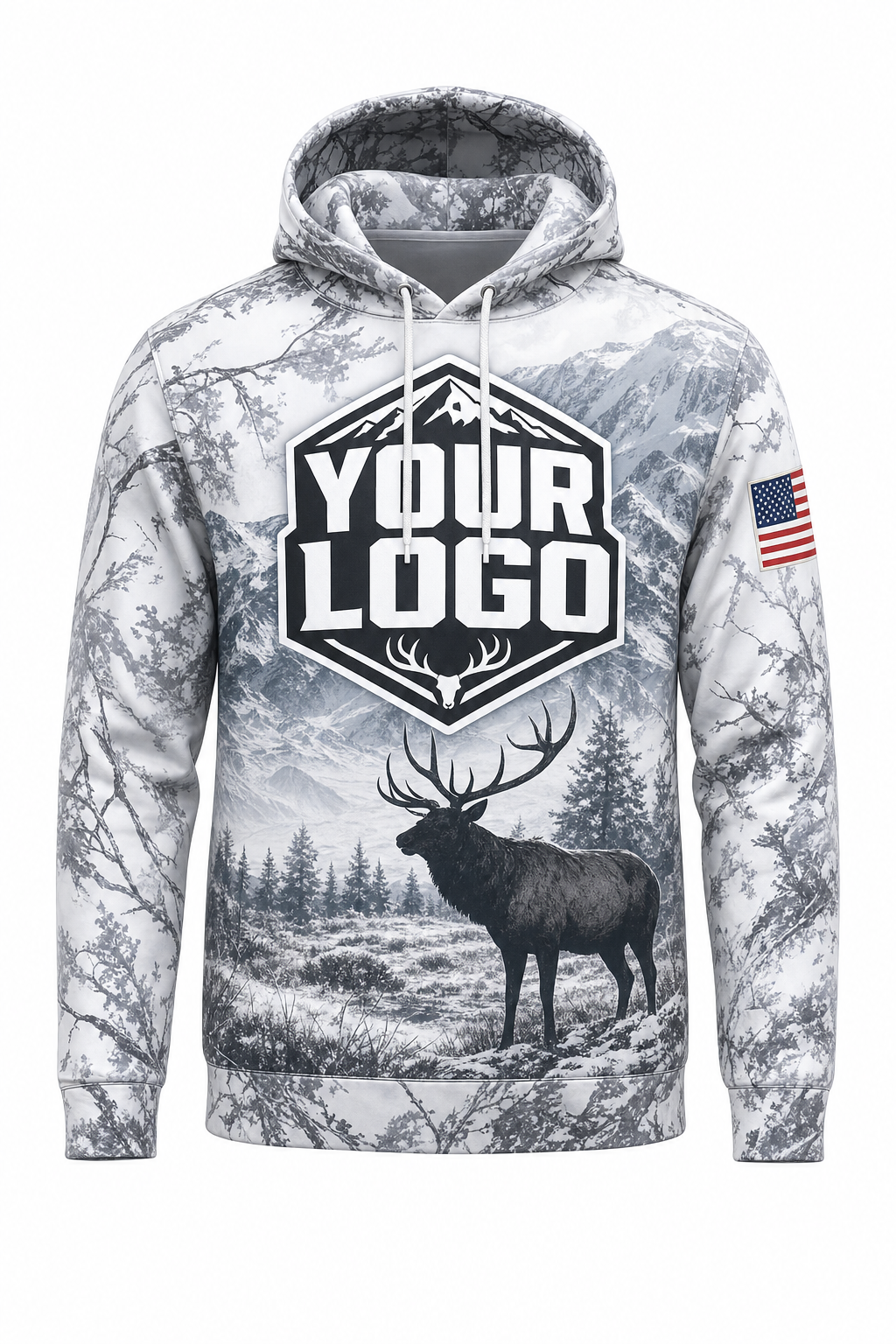 Snow Elk — Hunting-Guide Crew Uniform (Custom AOP)