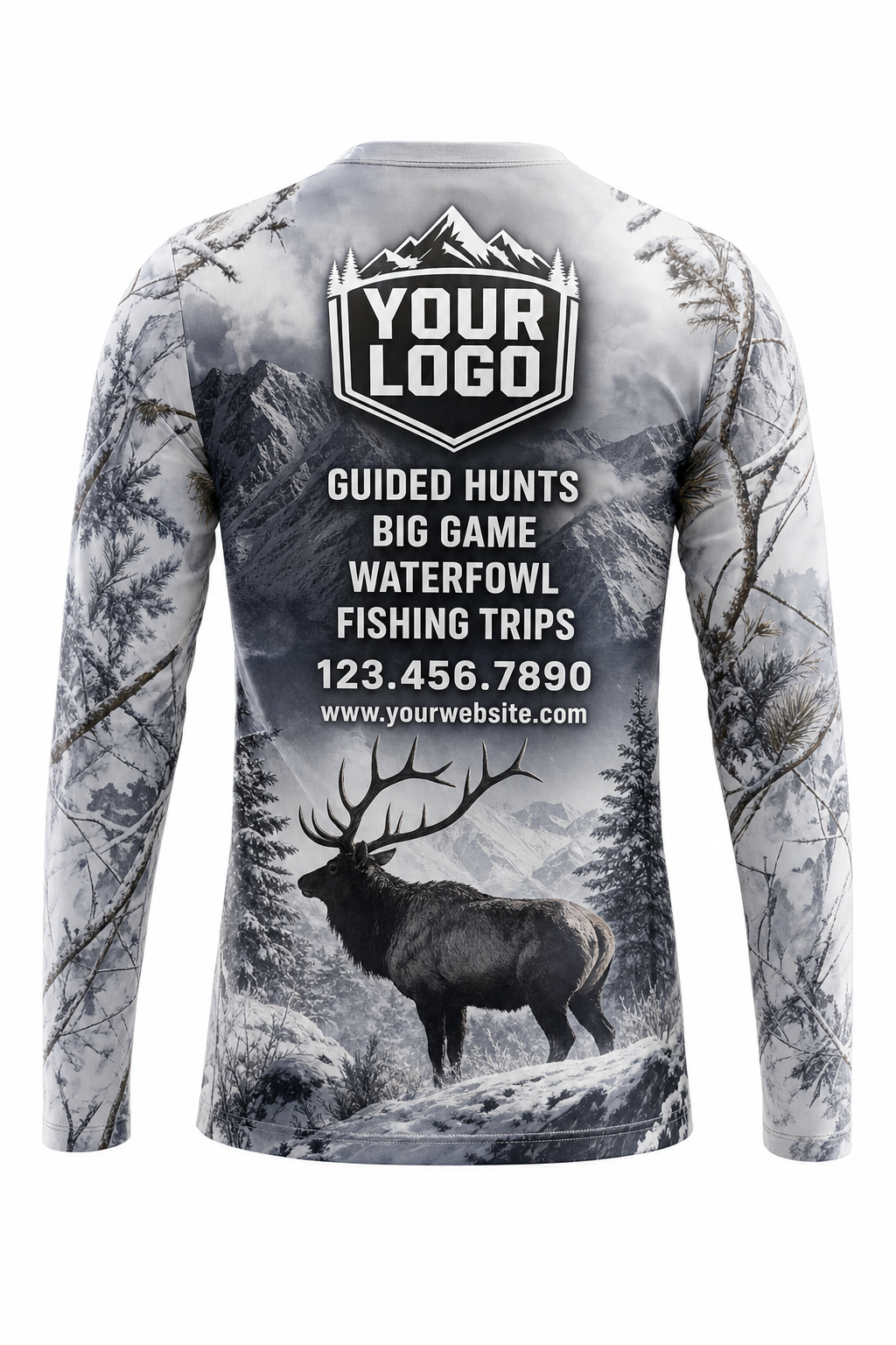 Snow Elk — Hunting-Guide Crew Uniform (Custom AOP)